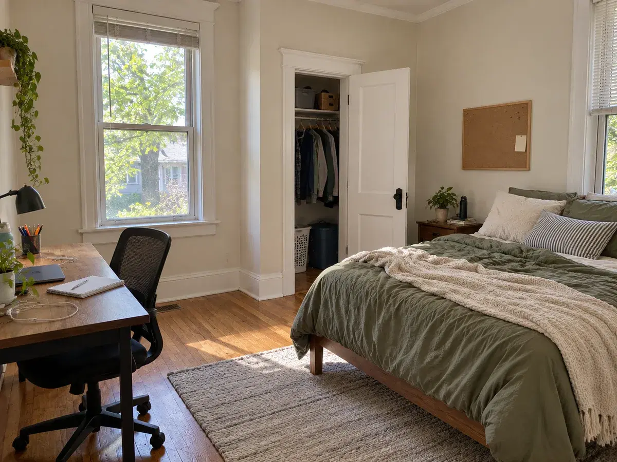 Student room near campus